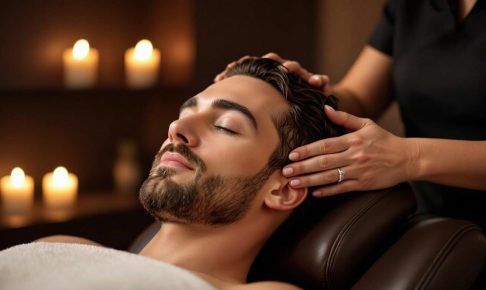 男性のヘッドスパ